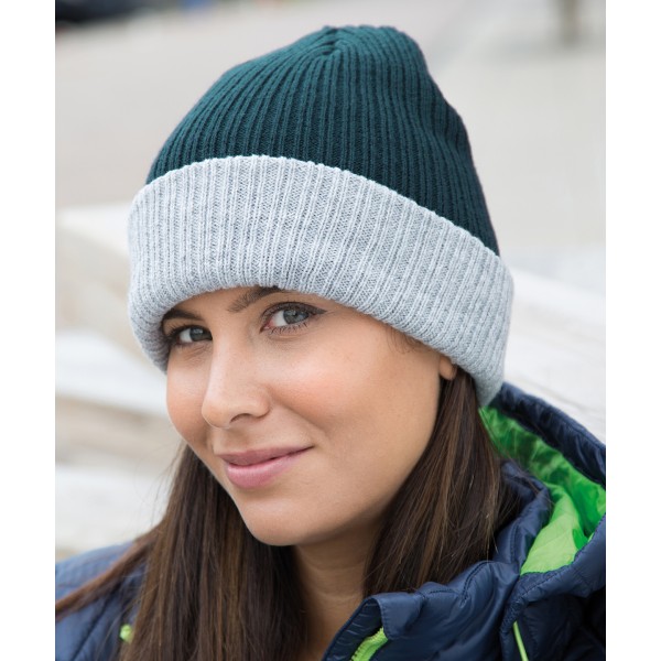 Cappello lavorato a maglia a doppio strato - cod. RWR378X