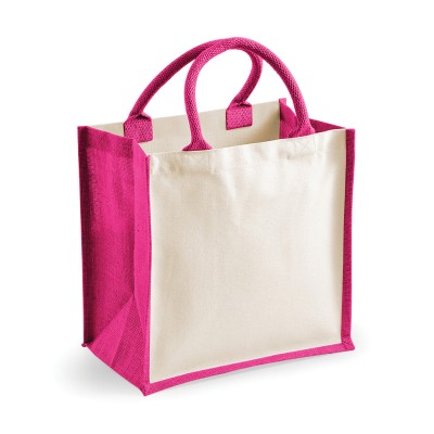 Borsa tote midi in juta per stampanti