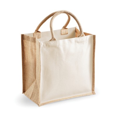 Borsa tote midi in juta per stampanti