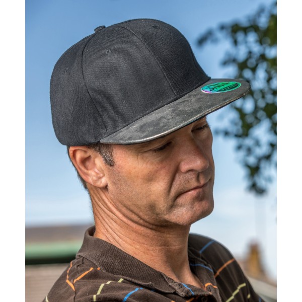 Cappellino snapback con visiera piatta e glitter Bronx - cod. RWRC87X