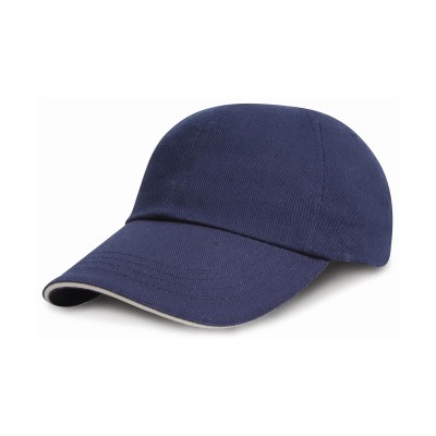 Cappellino junior in cotone spazzolato pesante a basso profilo con visiera a sandwich Cappellino junior in cotone spazzolato pesante a basso profilo con visiera a sandwich