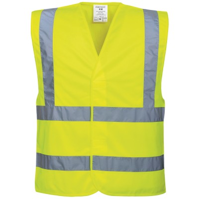 Gilet ad alta visibilità con due fasce e bretelle (C470)