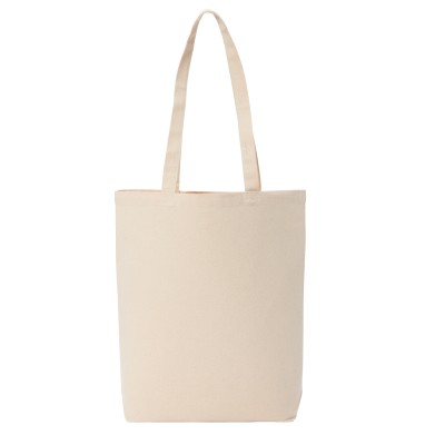 Shopper in tela riciclata di alta qualità con base piatta