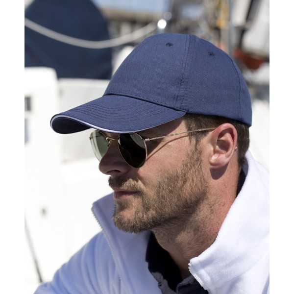 Cappellino con visiera sandwich a basso profilo in cotone spazzolato Memphis - cod. RWRC91X