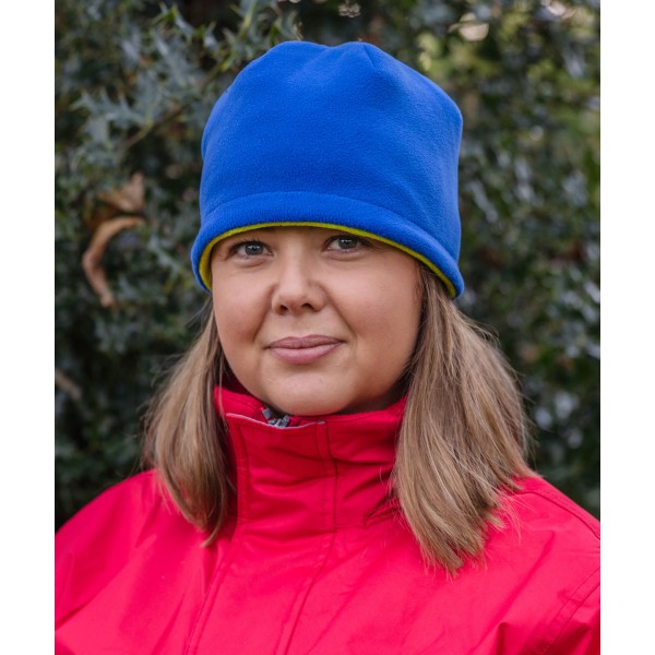 Cappello reversibile in pile con teschio - cod. RWR374X