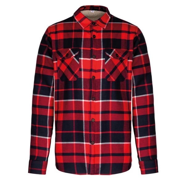 Giacca a quadri con fodera in sherpa - cod. RWKB579