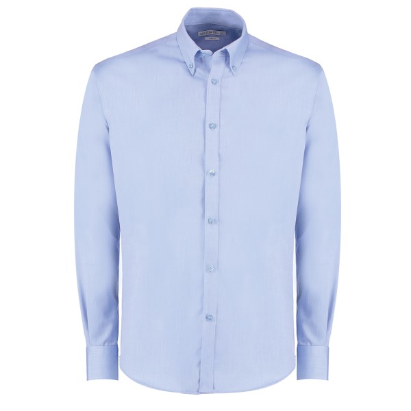 Camicia slim fit in twill Oxford non stiro a maniche lunghe (vestibilità attillata) - cod. RWKK139