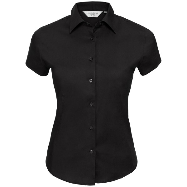Camicia elasticizzata aderente a maniche corte da donna, facile da lavare - cod. RWJ947F