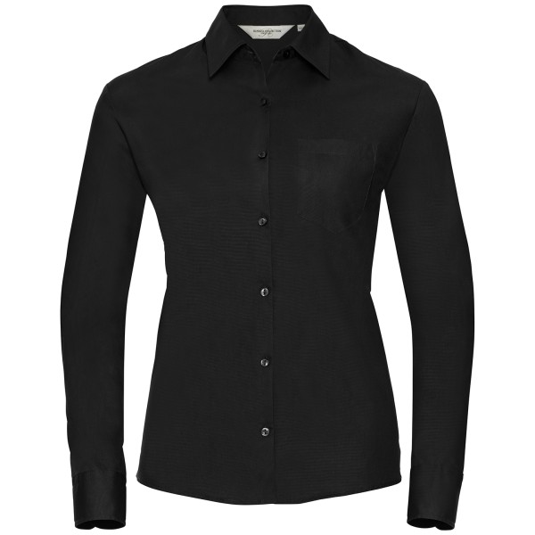 Camicia da donna a maniche lunghe in popeline di cotone 100% - cod. RWJ936F