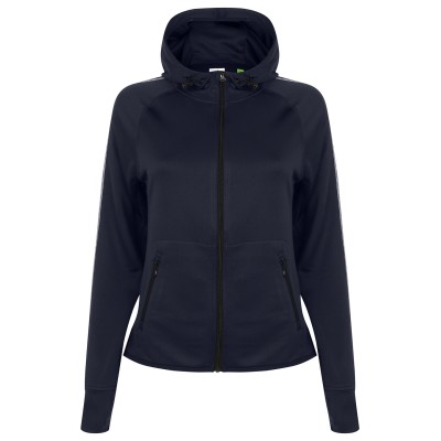 Felpa con cappuccio da donna con nastro riflettente - cod. RWTL551 Felpa con cappuccio da donna con nastro riflettente - cod. RWTL551