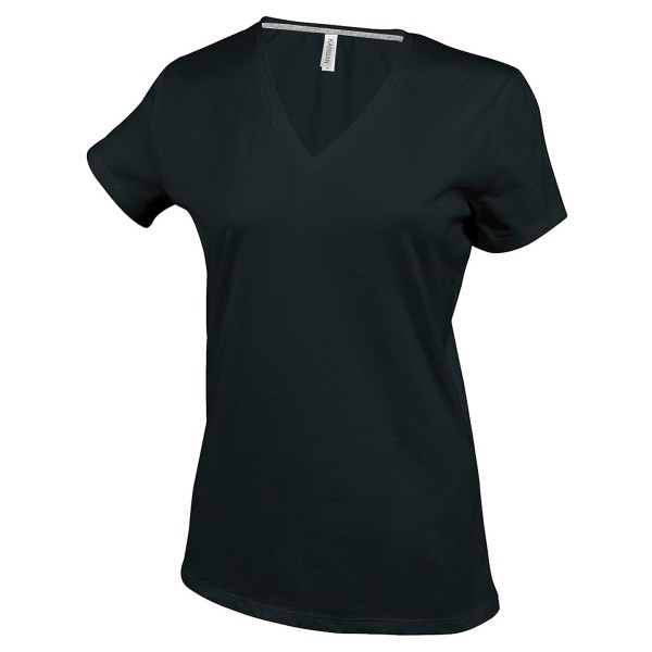 T-shirt da donna a maniche corte con scollo a V - cod. RWKB381