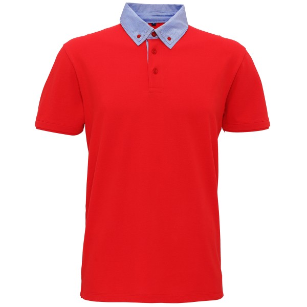 Polo da uomo in chambray con colletto abbottonato - cod. RWAQ007