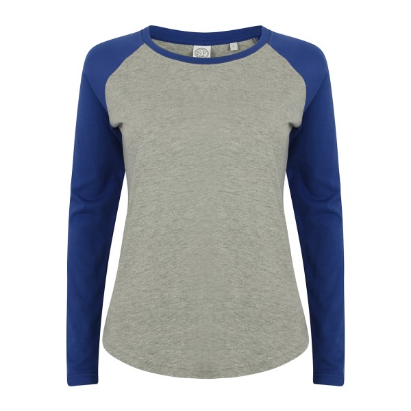 T-shirt da baseball a maniche lunghe da donna - cod. RWSK271