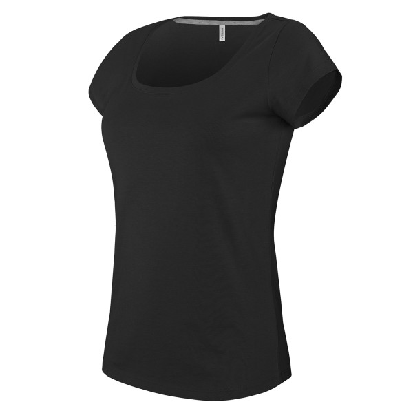 T-shirt da donna a maniche corte con scollo a barca - cod. RWKB384