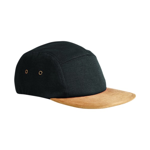Cappellino con visiera in pelle scamosciata a 5 pannelli - cod. RWBC658