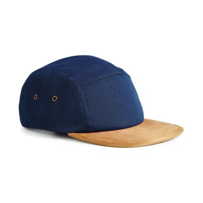 Cappellino con visiera in pelle scamosciata a 5 pannelli - cod. RWBC658