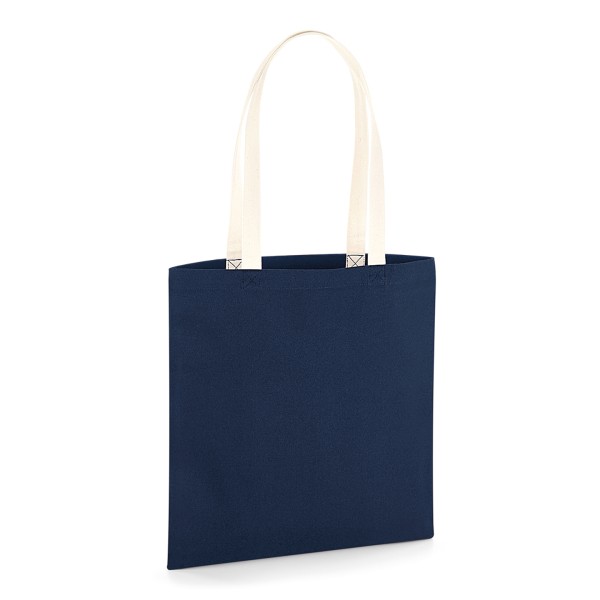 Borsa biologica EarthAware® per la vita - manici a contrasto - cod. RWW801C