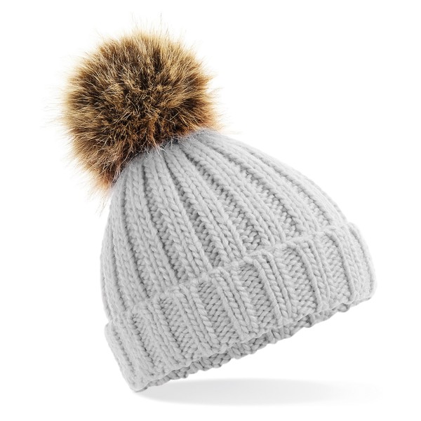 Berretto spesso con pompon di pelliccia per neonati/bambini - cod. RWB412A