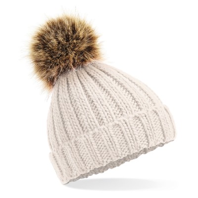 Berretto spesso con pompon di pelliccia per neonati/bambini - cod. RWB412A Berretto spesso con pompon di pelliccia per neonati/bambini - cod. RWB412A
