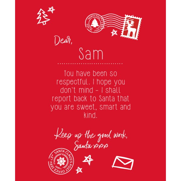 Maglietta personalizzabile con lettera per Babbo Natale per bambini - cod. RWCS145