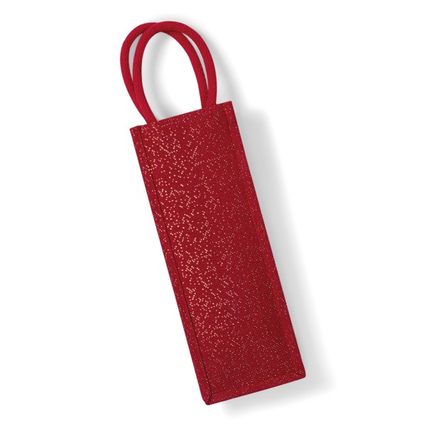 Borsa per bottiglie in juta scintillante - cod. RWWM433