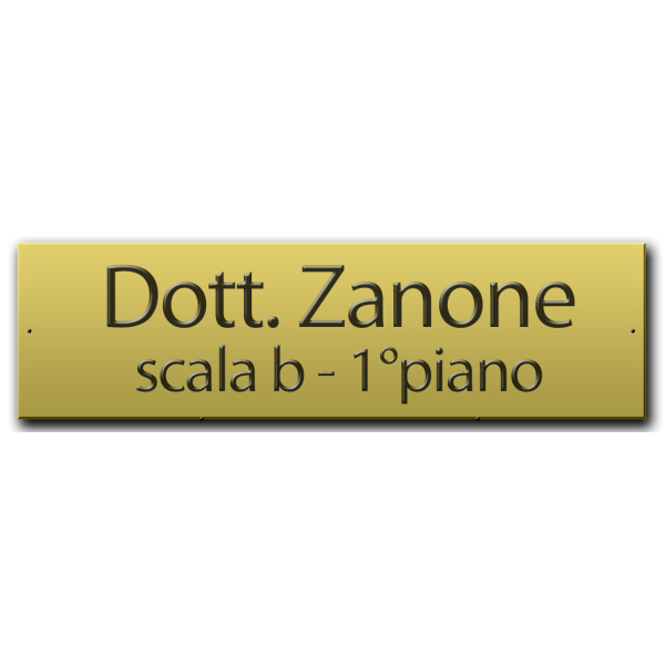 Targhe in ottone incise f.to 6x18 cm. incisa 2 righe