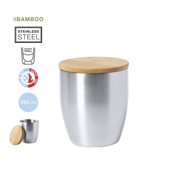 Bicchiere Termico con scritte stampate - cod. MK1068