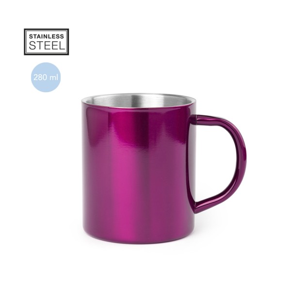 Tazza in acciaio con logo - cod. MK4656
