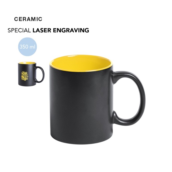 Tazza in ceramica con logo e scritte - cod. MK5290