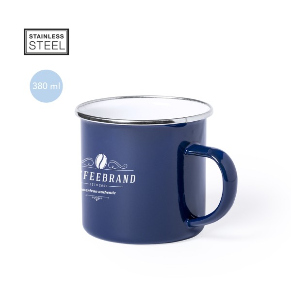 Tazza in acciaio con stampa logo - cod. MK6861