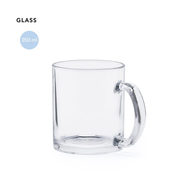 Tazza in vetro con scritte - cod. MK6999