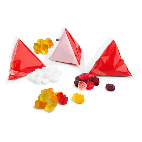 Caramelle con flowpack a piramide