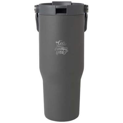 Bicchiere termico da 900 ml in acciaio inossidabile riciclato certificato RCS con sottovuoto in rame e coperchio - cod. P100864 Bicchiere termico da 900 ml in acciaio inossidabile riciclato certificato RCS con sottovuoto in rame e coperchio - cod. P100864