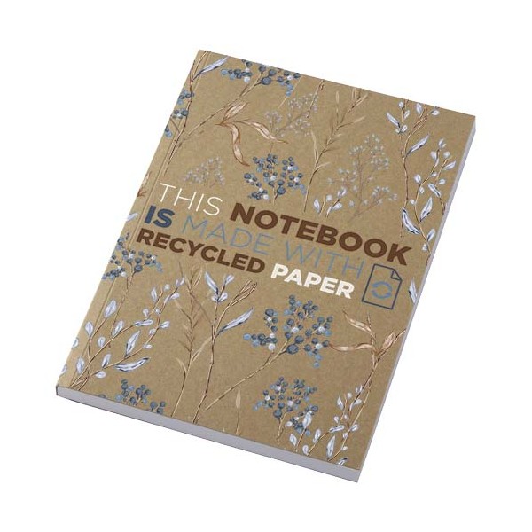 Blocco note formato A5 con copertina morbida in carta kraft riciclata e 100 fogli Novella Austen - cod. P210264