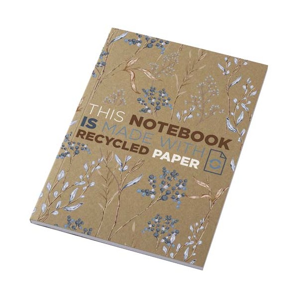 Blocco note formato A5 con copertina morbida in carta kraft riciclata e 50 fogli Novella Austen  - cod. P210265