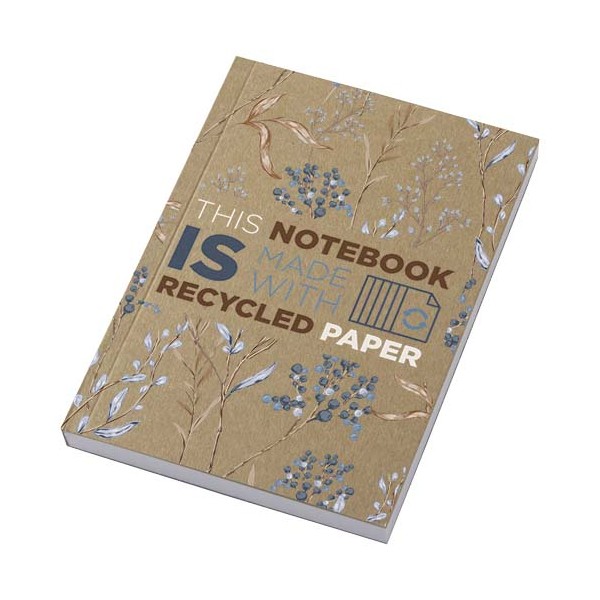Blocco note formato A6 con copertina morbida in carta kraft riciclata e 100 fogli Novella Austen - cod. P210266