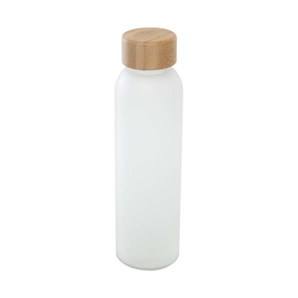 Bottiglia in vetro a calce sodata opaco con coperchio in bambù da 500 ml Lume   - cod. P100830