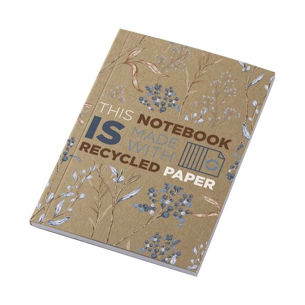 Blocco note formato A6 con copertina morbida in carta kraft riciclata e 50 fogli Novella Austen - cod. P210267