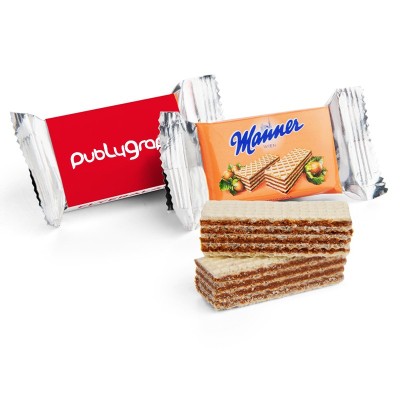 Biscotti wafer Manner con fascetta pubblicitaria - FA-8518 Biscotti wafer Manner con fascetta pubblicitaria - FA-8518