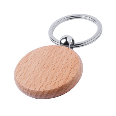 Portachiavi personalizzato con logo in legno PE075