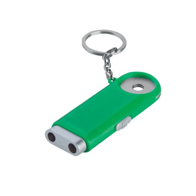 Portachiavi multifunzione con disco in plastica estraibile per carrello spesa - Market cod. PE127