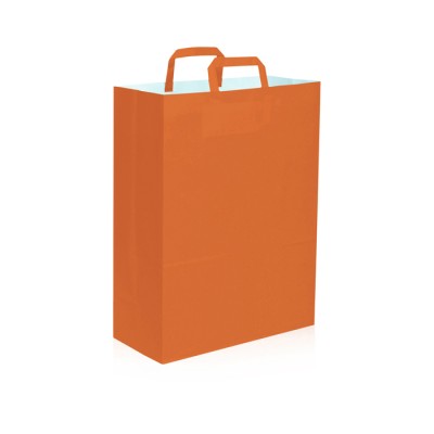Shopper personalizzata di carta con maniglia piatta PG062