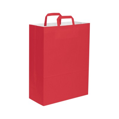 Shopper personalizzata di carta con maniglia piatta PG062