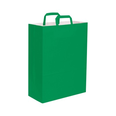 Shopper personalizzata di carta con maniglia piatta PG062