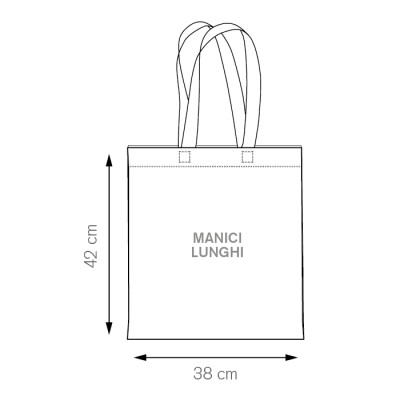Borsa shopping in cotone organico da stampare