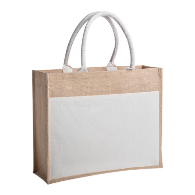 Borsa shopping/mare juta e cotone da stampare