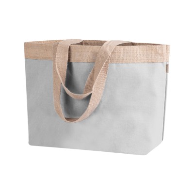 JAMES Borsa in cotone laminato e juta Cod. Art. PG248