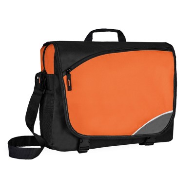 Borsa bicolore portadocumenti con logo