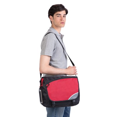 Borsa bicolore portadocumenti con logo