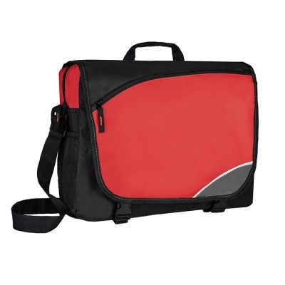 Borsa bicolore portadocumenti con logo